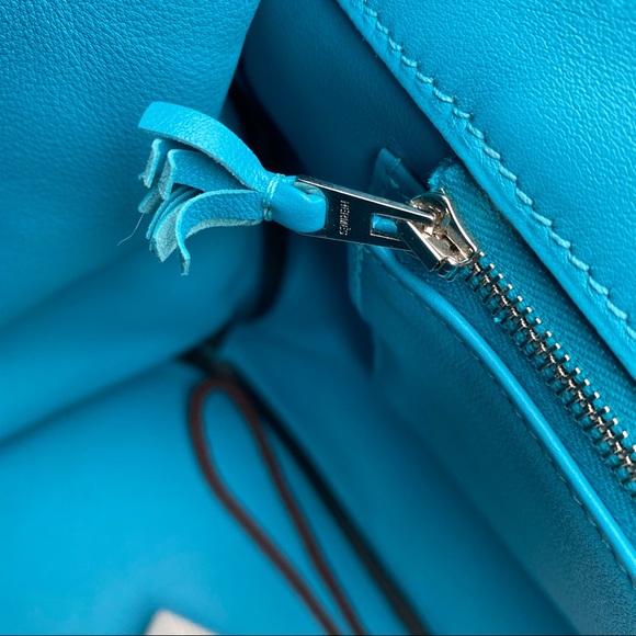 LIMITED EDITION HERMÈS BIRKIN 35 Ghillies Turquoise bag - Picture 9 of 10